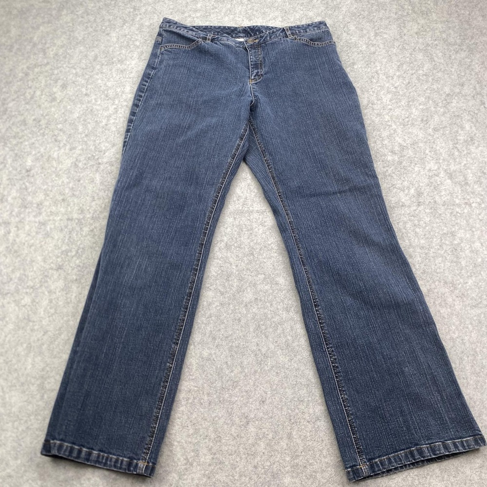 Casual Corner Annex Jeans Womens 12P (30x28) Blue High Rise Straight Stretch